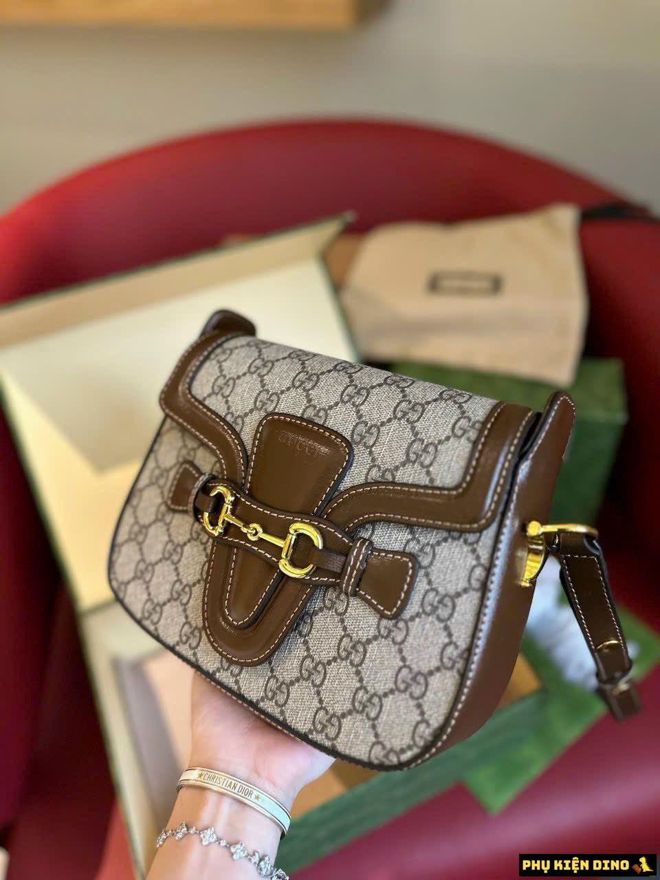 Túi Đeo Vai Gucci Nâu Size 20 Hàng Siêu Cấp 5 Túi Gucci Brown