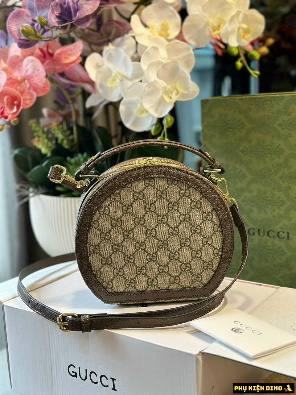Túi Gucci Ophidia GG Round Shoulder Bag 7 Túi Gucci Ophidia GG Dáng Tròn