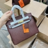 Túi Hermes Birkin Ebone Togo Đỏ Rượu Size 21 và Size 25 14 Túi Hermes Birkin Đỏ Mận Size 25