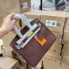 Túi Hermes Birkin Ebone Togo Đỏ Rượu Size 21 và Size 25 11 Túi Hermes Birkin Ebone Togo Đỏ Rượu Size 25