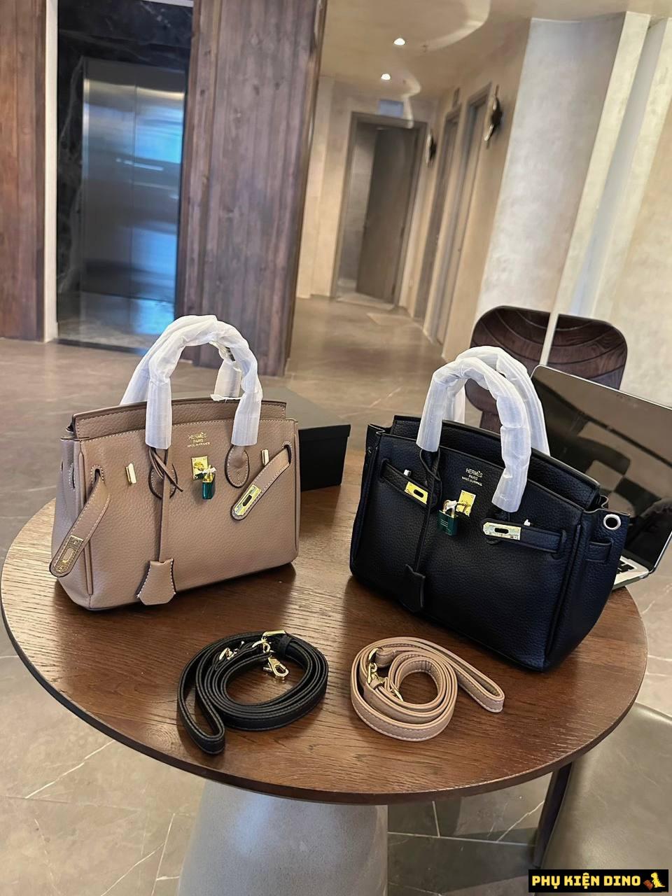 Túi Hermes Birkin Size 25 Da Đẹp Màu Đen Nâu 1 Túi Hermes Birkin Size 25 Da Đẹp Màu Đen Nâu