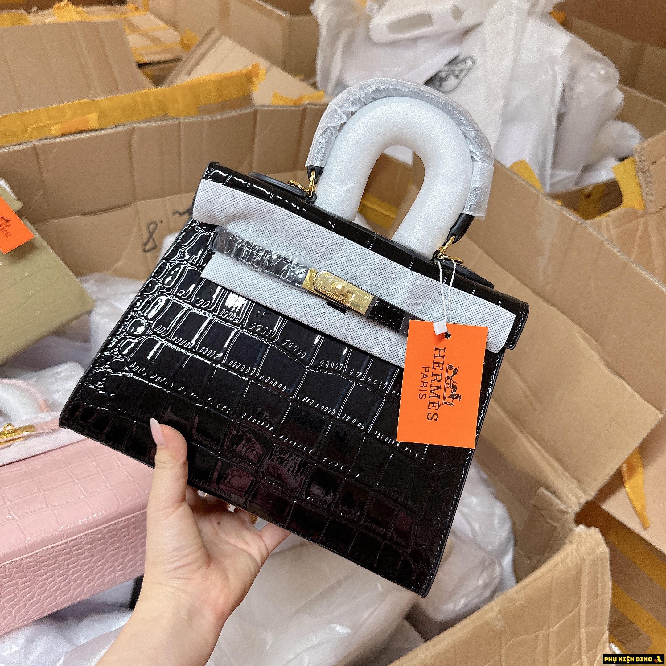 Túi Hermes Da Rắn Cao Cấp Size 25 Trắng Đen Hồng Kem 6 Túi Hermes Da Rắn Cao Cấp Size 25 Màu Đen