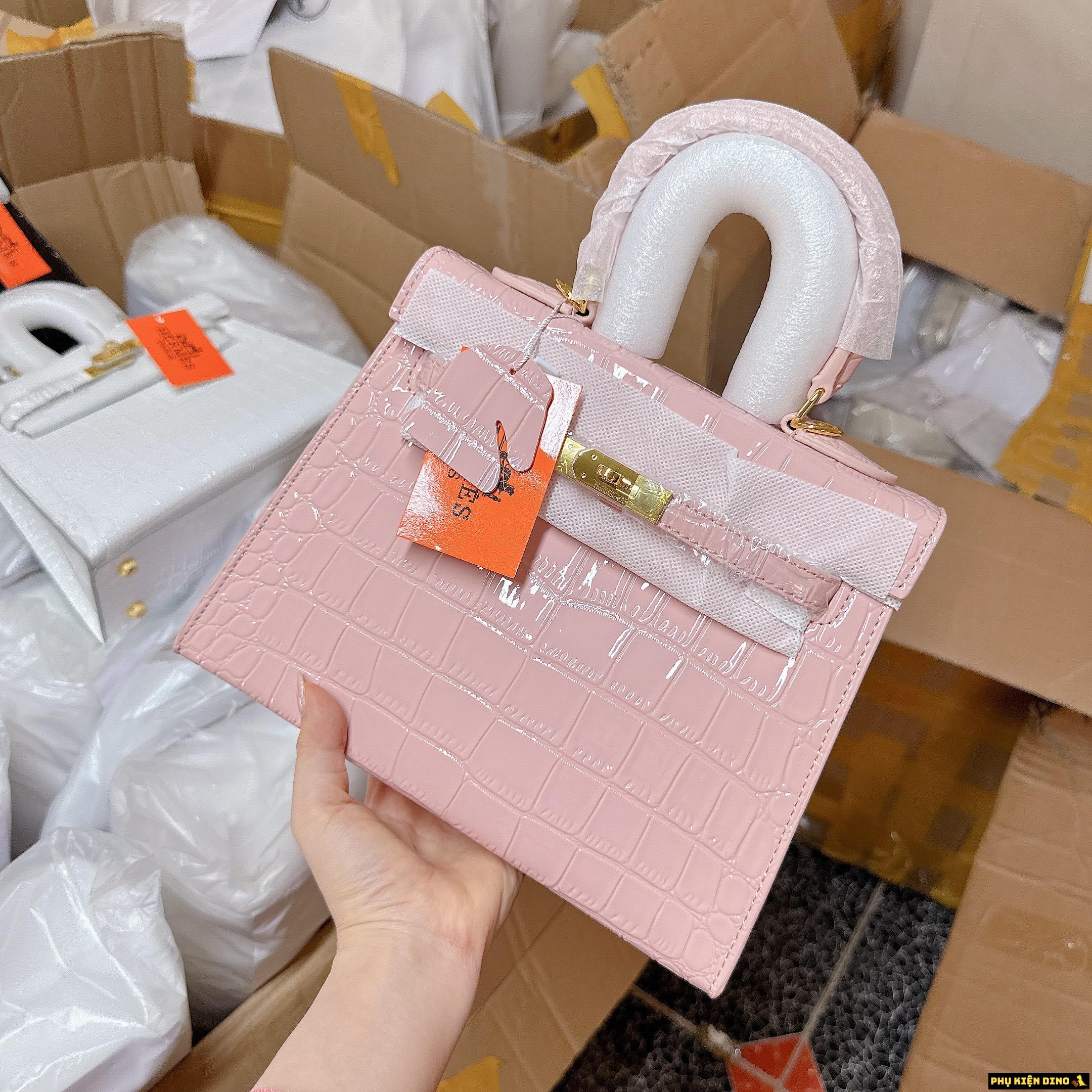 Túi Hermes Da Rắn Cao Cấp Size 25 Trắng Đen Hồng Kem 5 Túi Hermes Da Rắn Cao Cấp Size 25 Màu Hồng