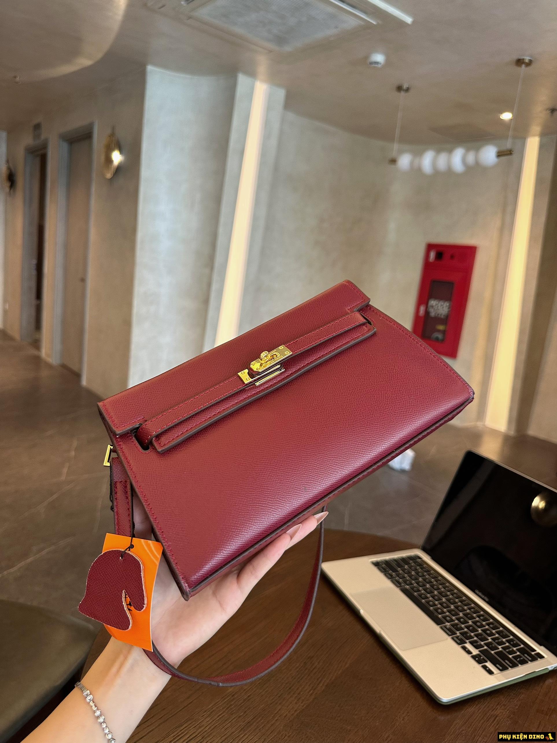 Túi Hermes Kelly Size 22 Trắng Đen Đỏ Đô 11 Túi Hermes Kelly Size 22 Đỏ Đô