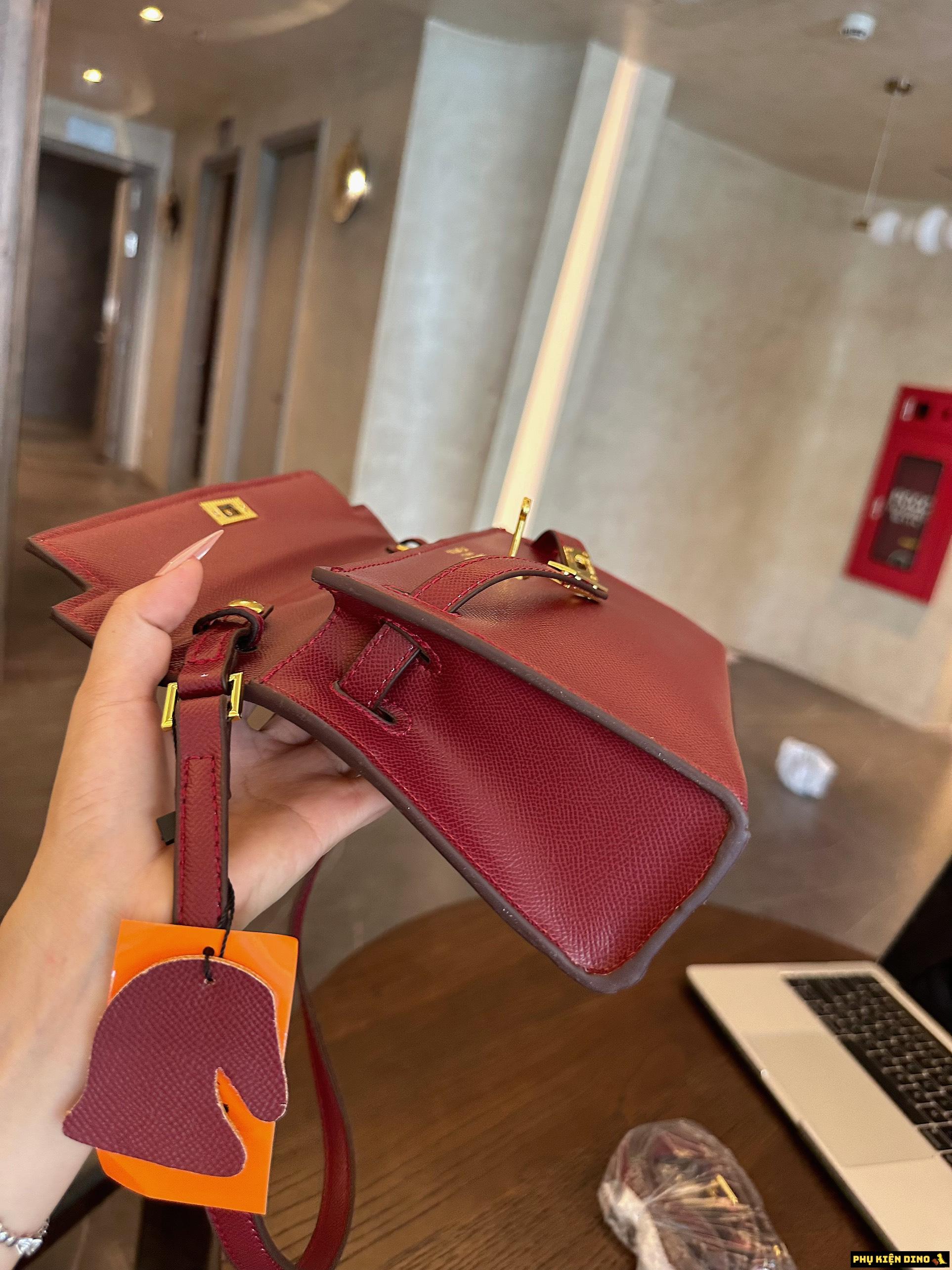 Túi Hermes Kelly Size 22 Trắng Đen Đỏ Đô 6 Túi Hermes Kelly Size 22 Red