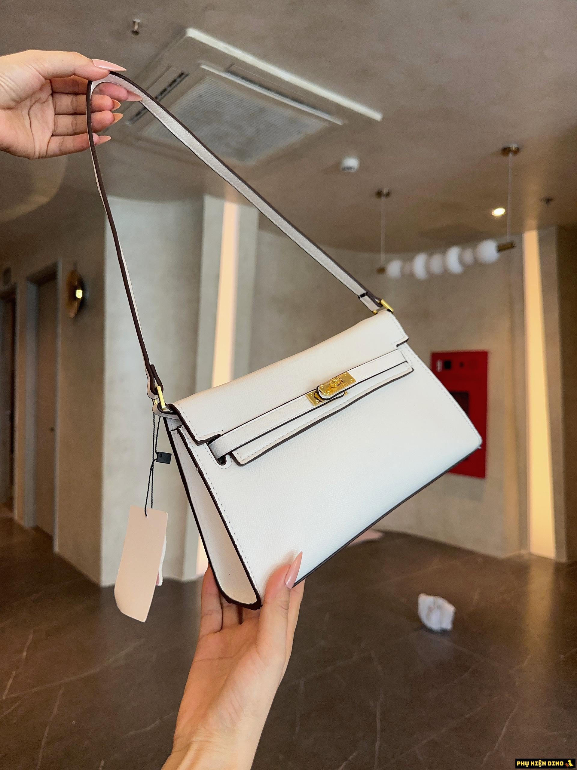 Túi Hermes Kelly Size 22 Trắng Đen Đỏ Đô 3 Túi Hermes Kelly Size 22 Trắng
