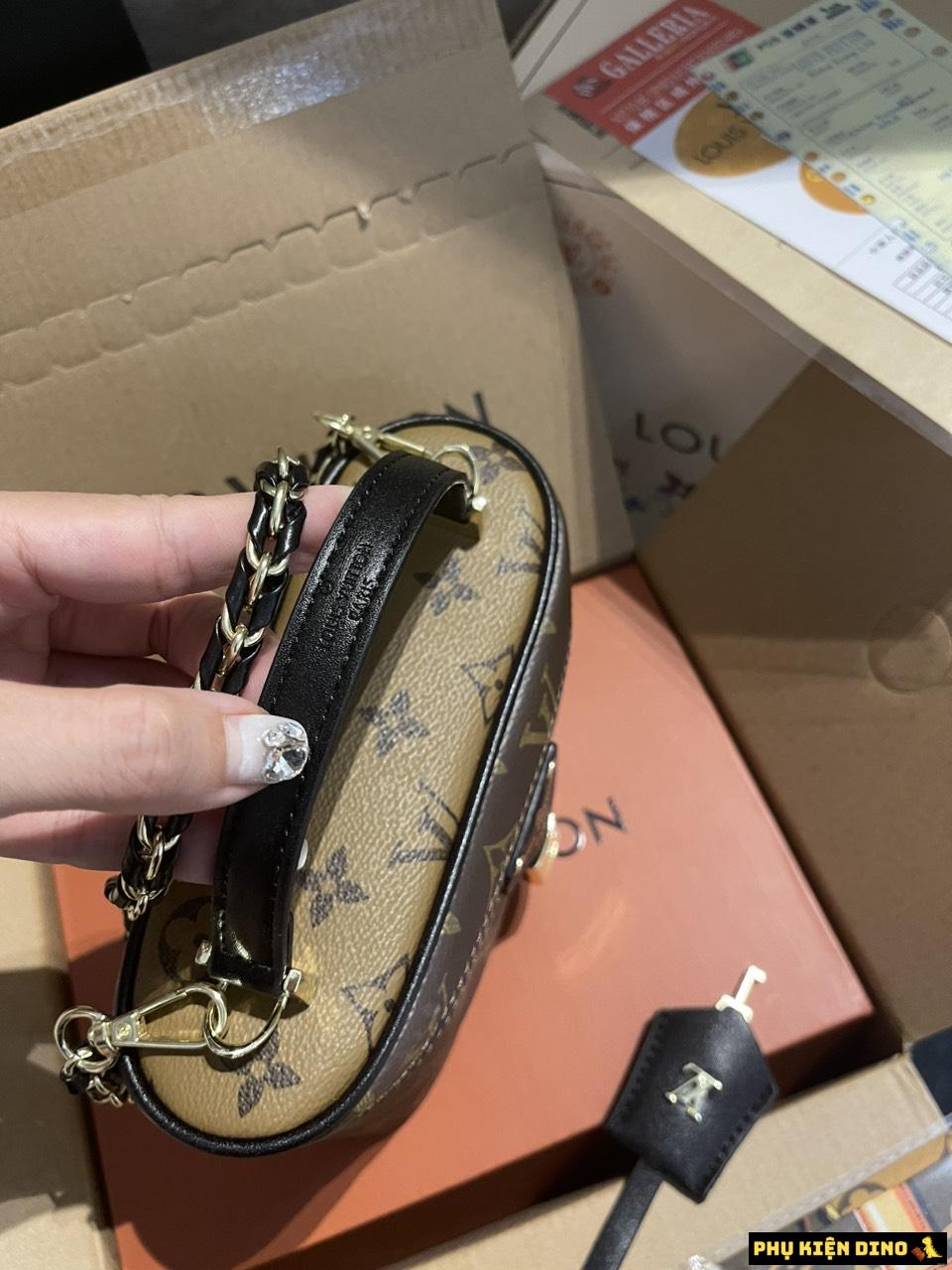Túi Cốp Louis Vuitton LV Clutch Dáng Hộp Màu Nâu 6 Túi Hộp Louis Vuitton LV Brown