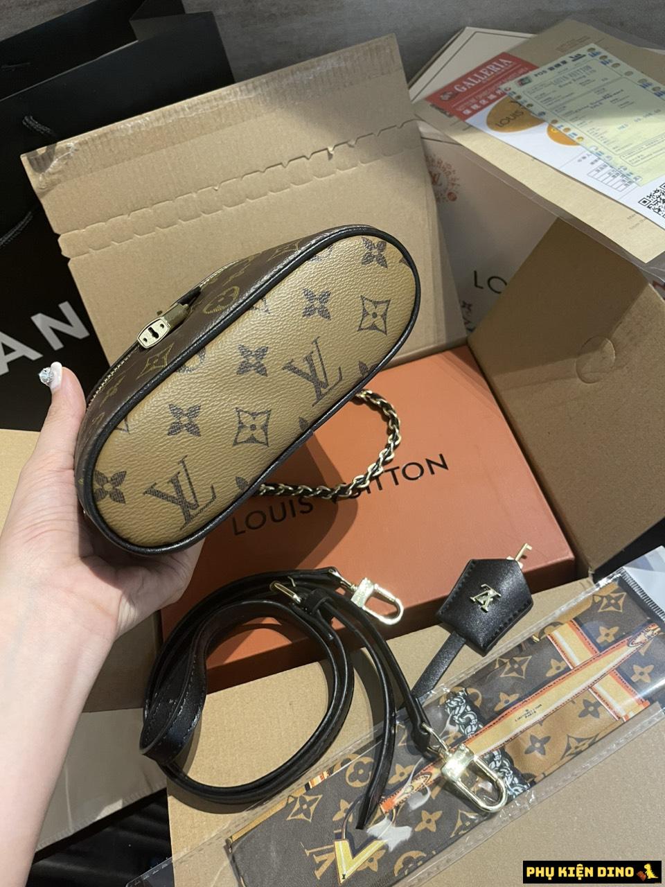 Túi Cốp Louis Vuitton LV Clutch Dáng Hộp Màu Nâu 5 Túi Hộp Louis Vuitton LV