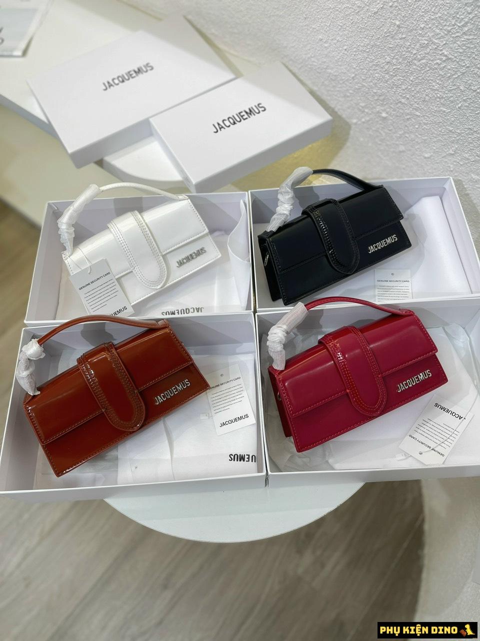 Túi Jacquemus Form Dài Vuông 4 Màu Trắng Đen Đỏ Nâu 2 tui jacquemus form dai vuong 4 mau trang den do nau