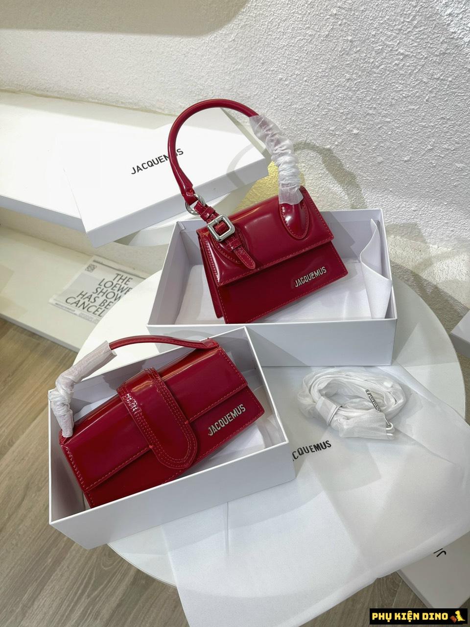 Túi Jacquemus Form Dài Vuông 4 Màu Trắng Đen Đỏ Nâu 4 Túi Jacquemus Le Dáng Dài Màu Đỏ