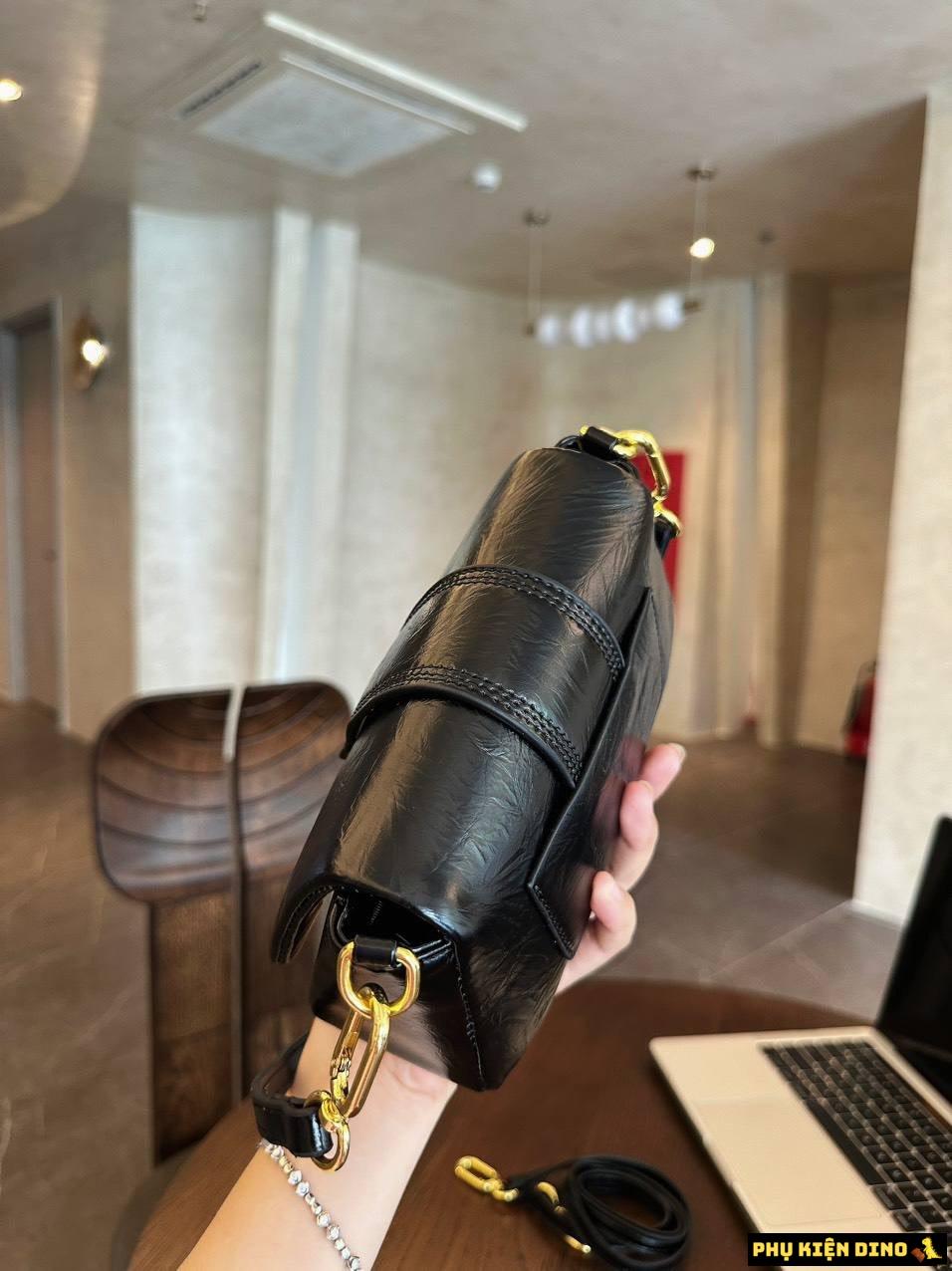 Túi Xách Tay Nữ Jacquemus Le Grand Bambino Đen Nâu Kem 9 Túi Jacquemus Size 21 Black