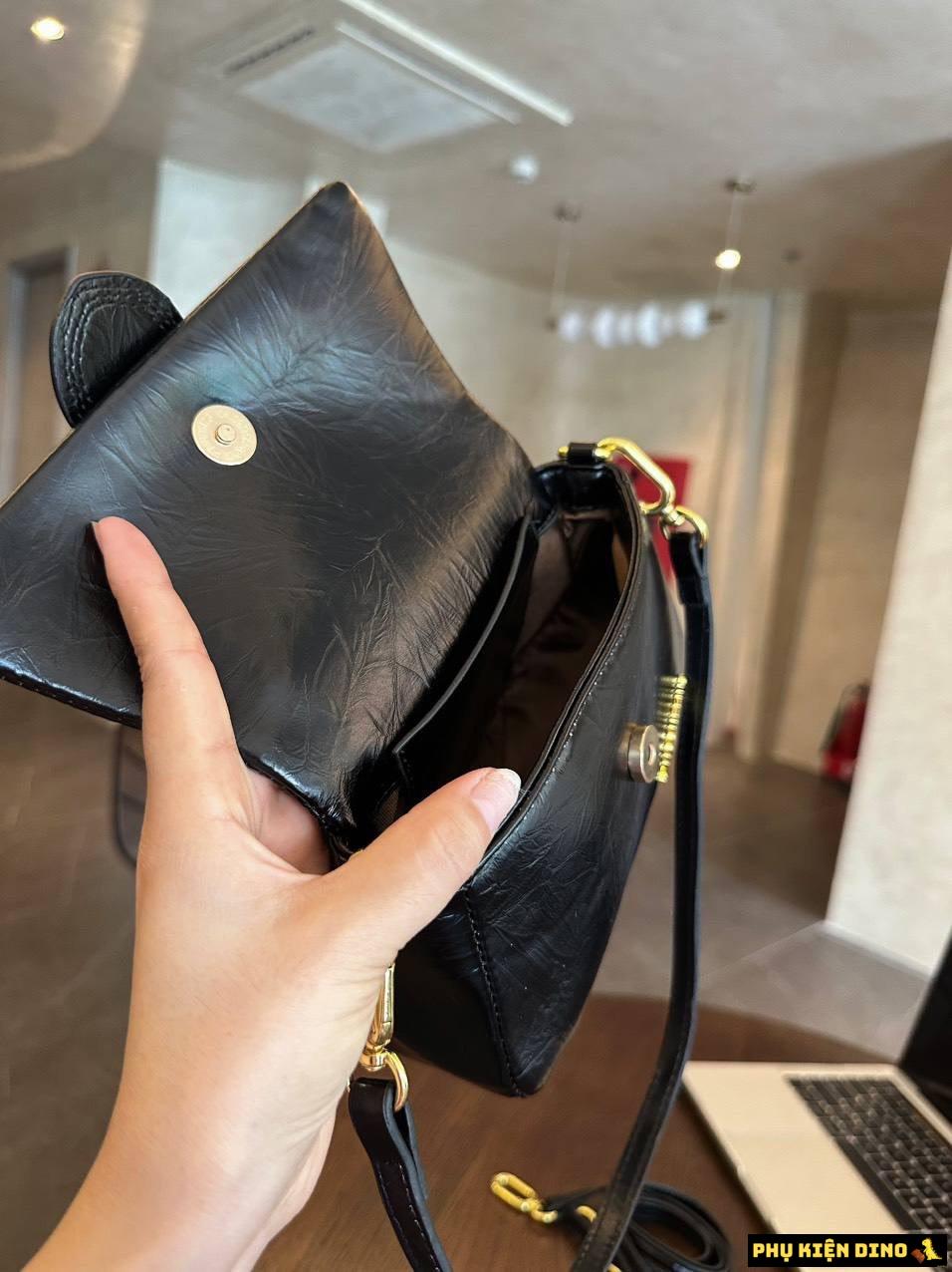 Túi Xách Tay Nữ Jacquemus Le Grand Bambino Đen Nâu Kem 10 Túi Jacquemus Size 21 Màu Đen