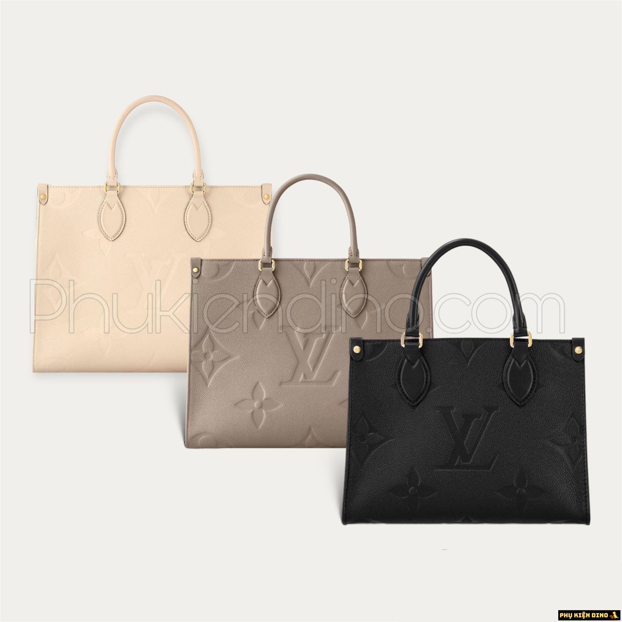 Túi LV Louis Vuitton Onthego Tote Bag 5 Màu Đen Nâu Kem Trắng Xám