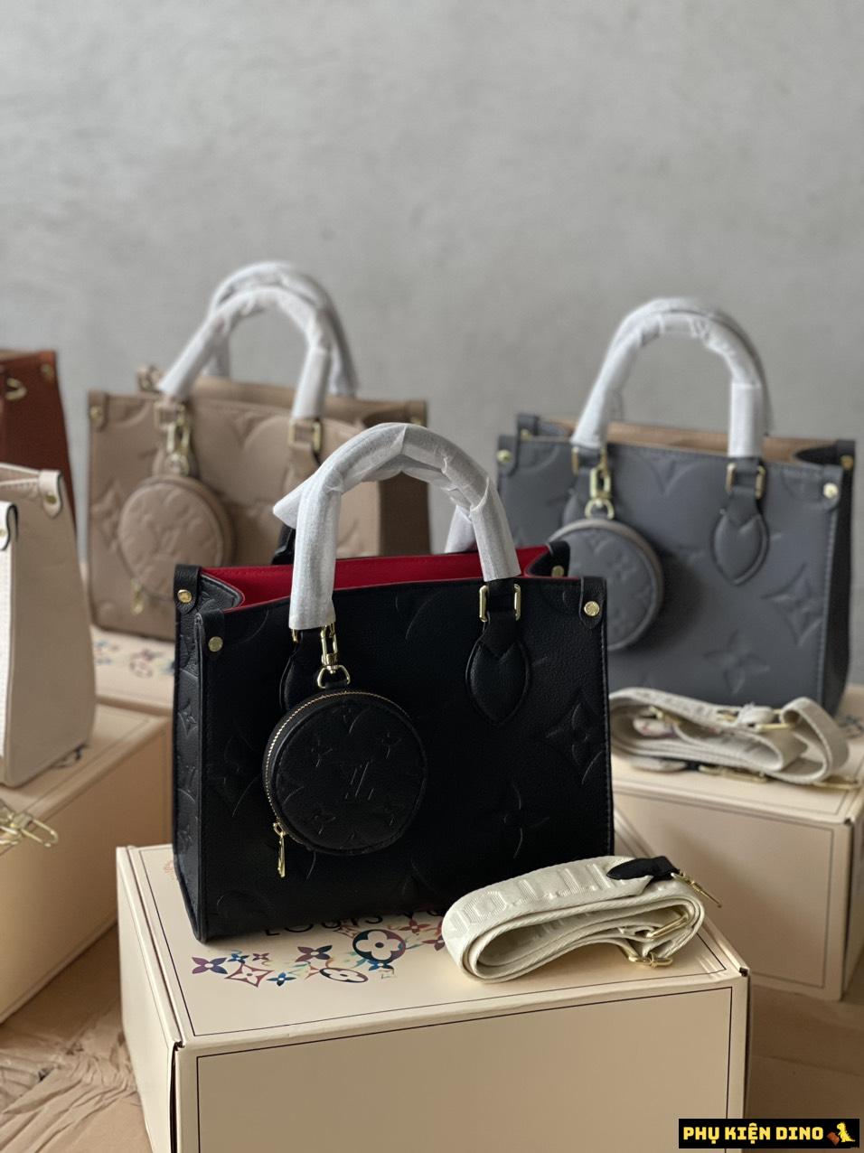 Túi LV Louis Vuitton Onthego Tote Bag 5 Màu Đen Nâu Kem Trắng Xám 5 Túi LV Louis Vuitton Onthego Tote Bag Màu Đen
