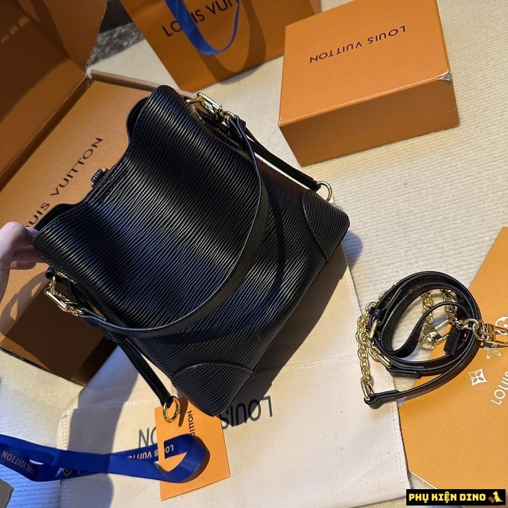 Túi LV Louis Vuitton Leather Neonoe Size 20 Xước Đen Nâu 5 Túi LV Size 20 Xước Đen