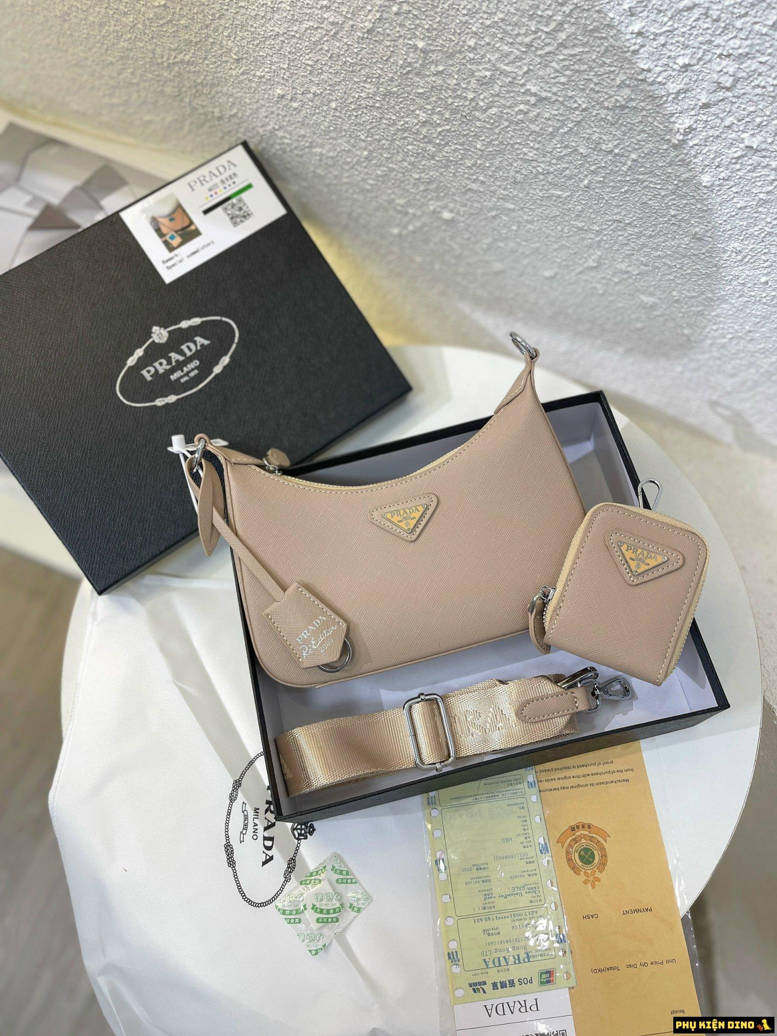 Túi Nữ Prada Saffiano 2005 Cameo Màu Kem 1BH204-NZV-F0MUH-V-V2M 2 Túi Nữ Prada Saffiano 2005 Cameo Màu Kem