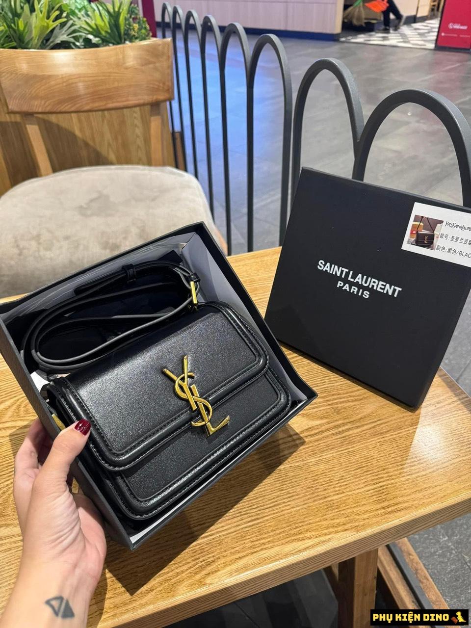 Túi Nữ Saint Laurent YSL Solferino Medium Satchel Black White 2 Túi Nữ Saint Laurent YSL Solferino Medium Satchel Black