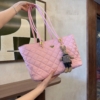 Túi Prada Tote Black Kèm Gấu Vải Dù Đen Hồng 16 Túi Prada Tote Pink Kèm Gấu