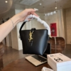 Túi Saint Laurent YSL Le 37 Black White Bucket Mini Size 19 21 Túi Saint Laurent YSL Black Bucket Mini Size 19