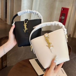 Túi Saint Laurent YSL Le 37 Black White Bucket Mini Size 19