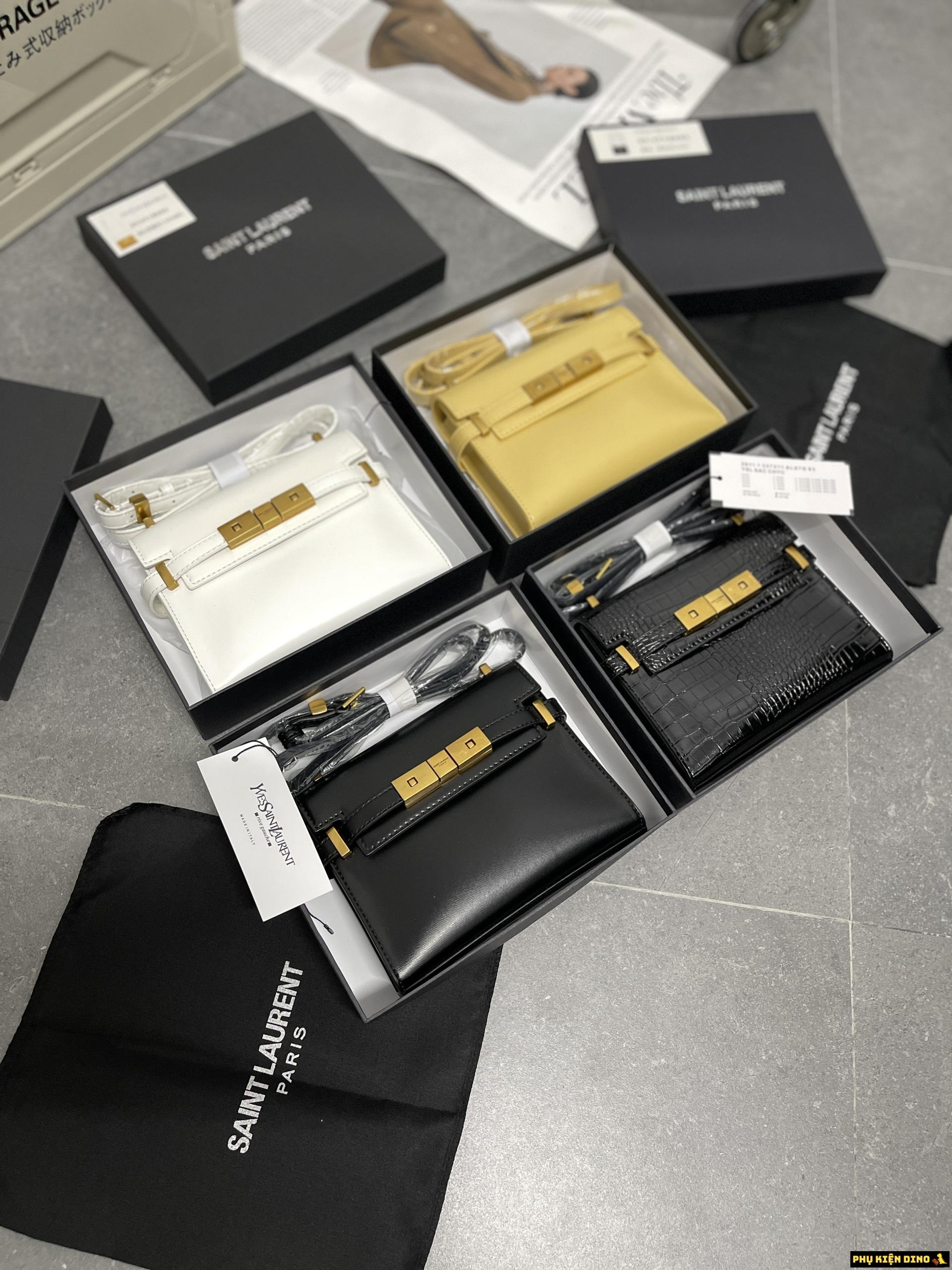 Túi Saint Laurent YSL Manhattan Small Crossbaby Bag Black White Yellow 2 Túi Saint Laurent YSL Manhattan 4 Màu Fullbox