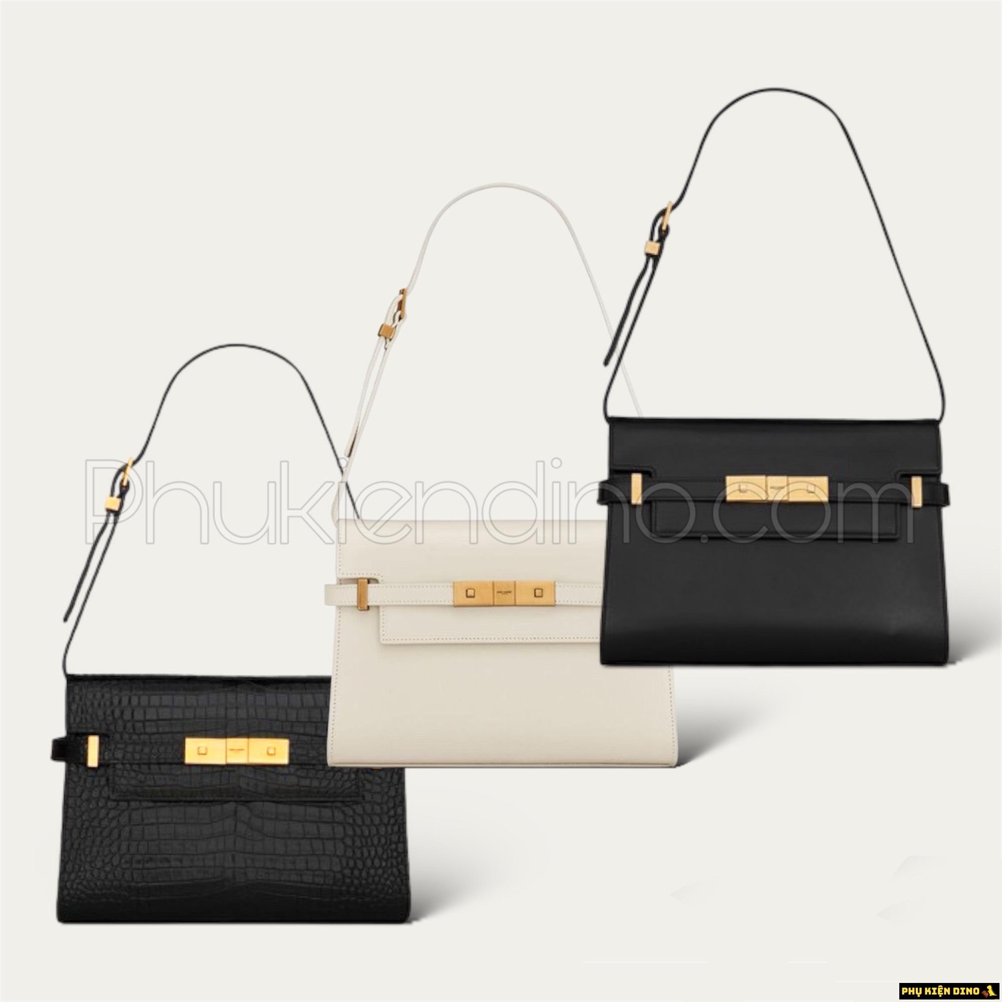 Túi Saint Laurent YSL Manhattan Small Crossbaby Bag Black White Yellow 1 Túi Saint Laurent YSL Manhattan Small Crossbaby Bag Black White Yellow