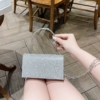 Túi Đính Đá Bling Bling Màu Xám Bạc Fullbox 16 Túi Silver Gray Bling Bling Bag