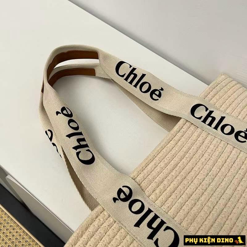 Túi Tote Cói Sợi Dệt Chlóe 3 Màu Đen Trắng Nâu 7 Túi Tote Cói Sợi Dệt Chlóe Màu Kem