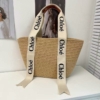 Túi Tote Cói Sợi Dệt Chlóe 3 Màu Đen Trắng Nâu 11 Túi Tote Cói Sợi Dệt Chlóe Màu Nâu