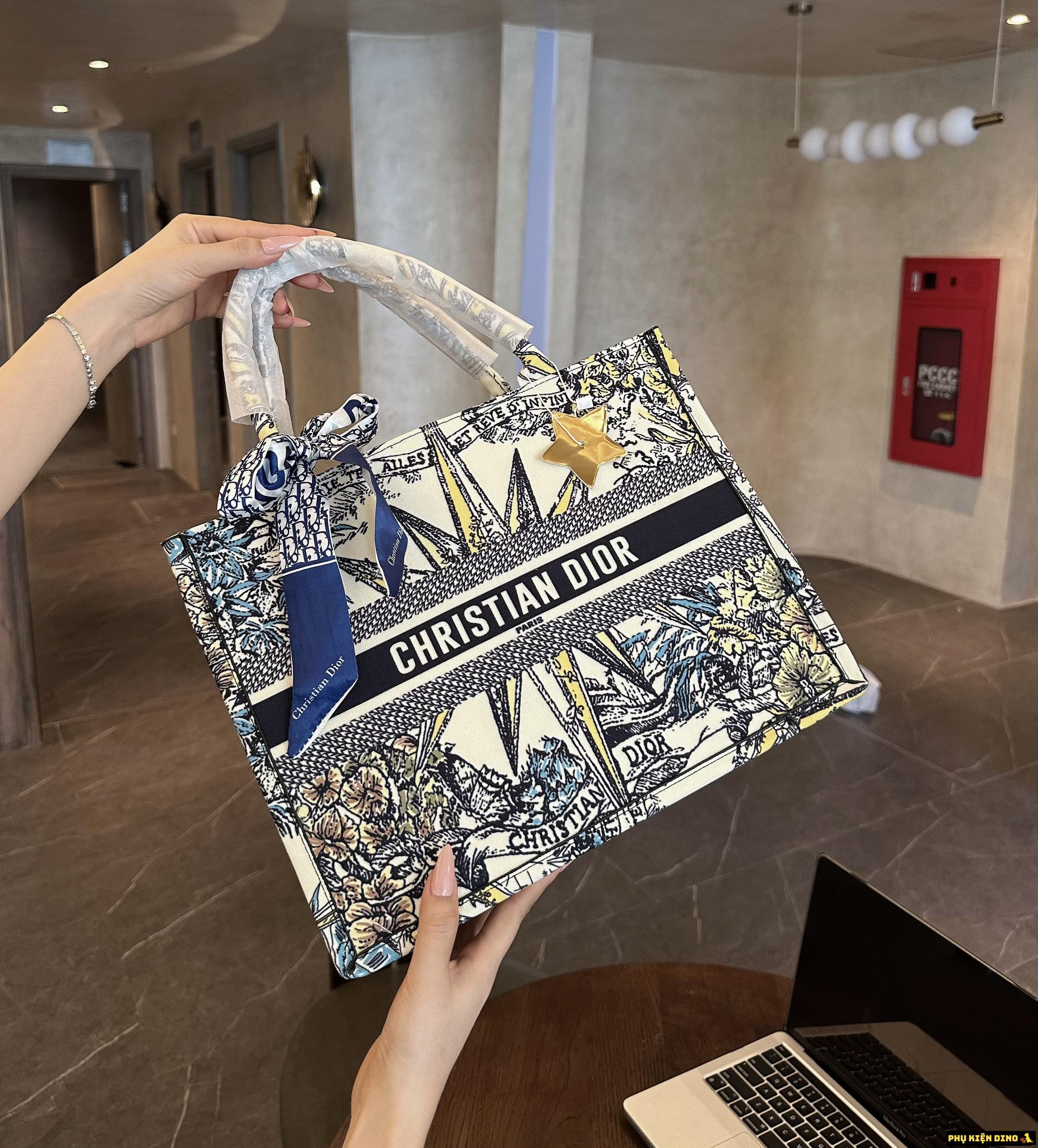 Túi ToTe Dior Book Large Họa Tiết 2 Túi Tote Dior Cỡ Lớn