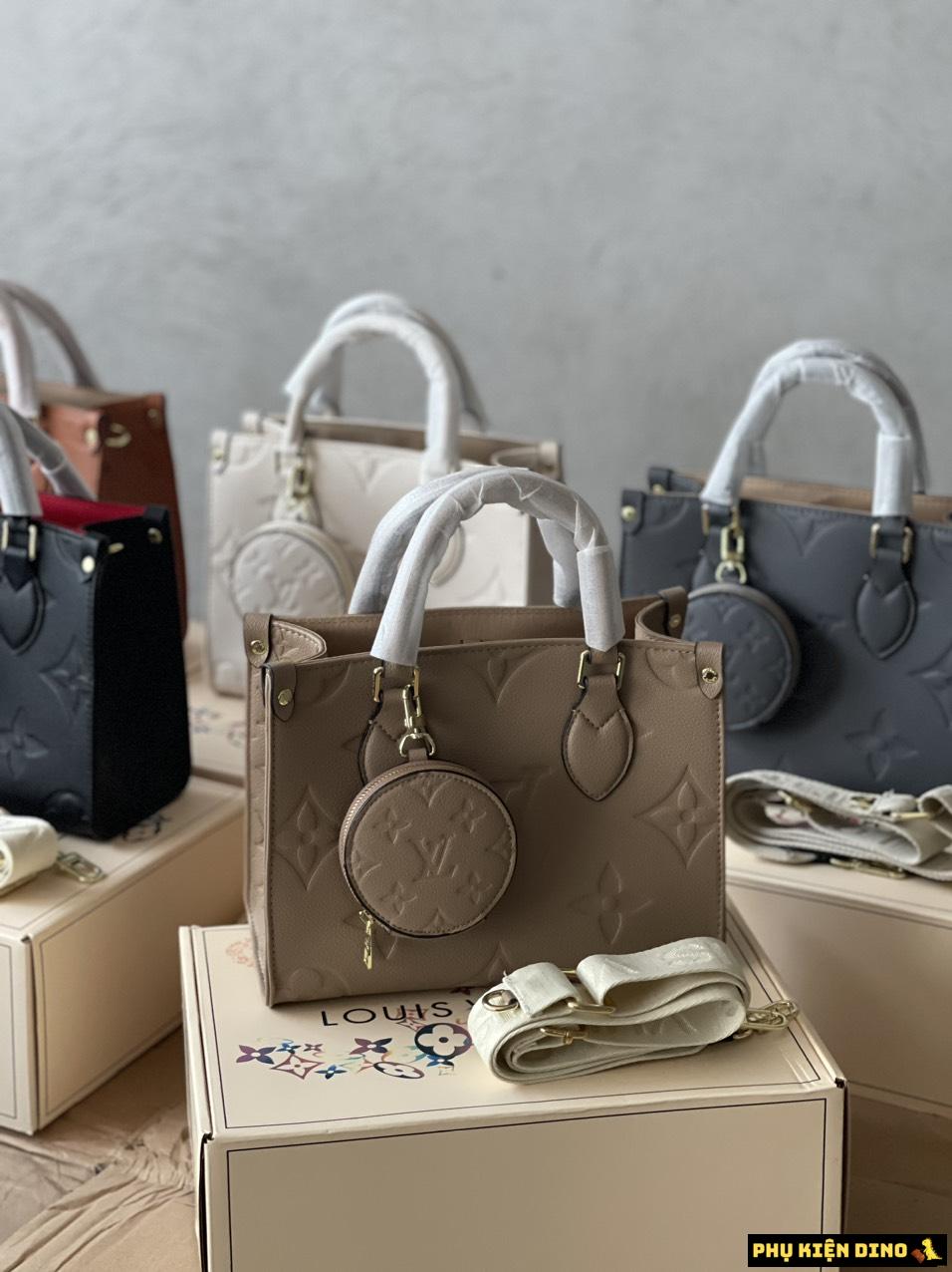 Túi LV Louis Vuitton Onthego Tote Bag 5 Màu Đen Nâu Kem Trắng Xám 6 Túi Tote LV Louis Vuitton Onthego Màu Kem