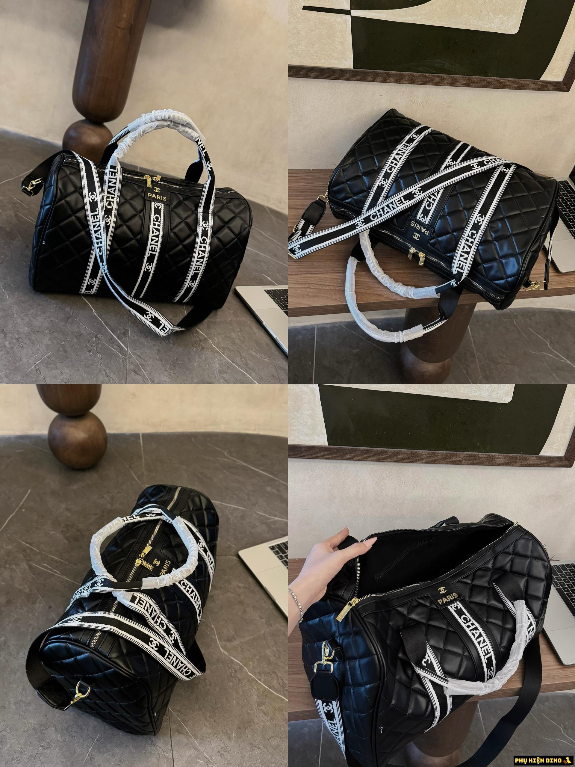 Túi Trống Du Lịch Chanel Size 50 Màu Đen 1 Túi Trống Du Lịch Chanel Size 50 Màu Đen