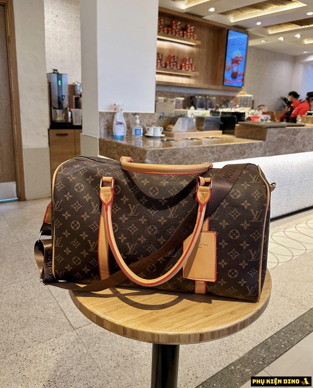 Túi Trống Du Lịch Louis Vuitton LV Monogram Nâu Size 50 7 Túi Trống Du Lịch Louis Vuitton LV Monogram Brown