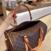 Túi Trống Du Lịch Louis Vuitton LV Monogram Nâu Size 50 15 Túi Trống Du Lịch Louis Vuitton LV Monogram Nâu
