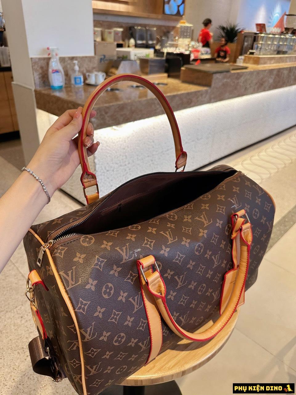 Túi Trống Du Lịch Louis Vuitton LV Monogram Nâu Size 50 5 Túi Trống Du Lịch Louis Vuitton LV Monogram Nâu