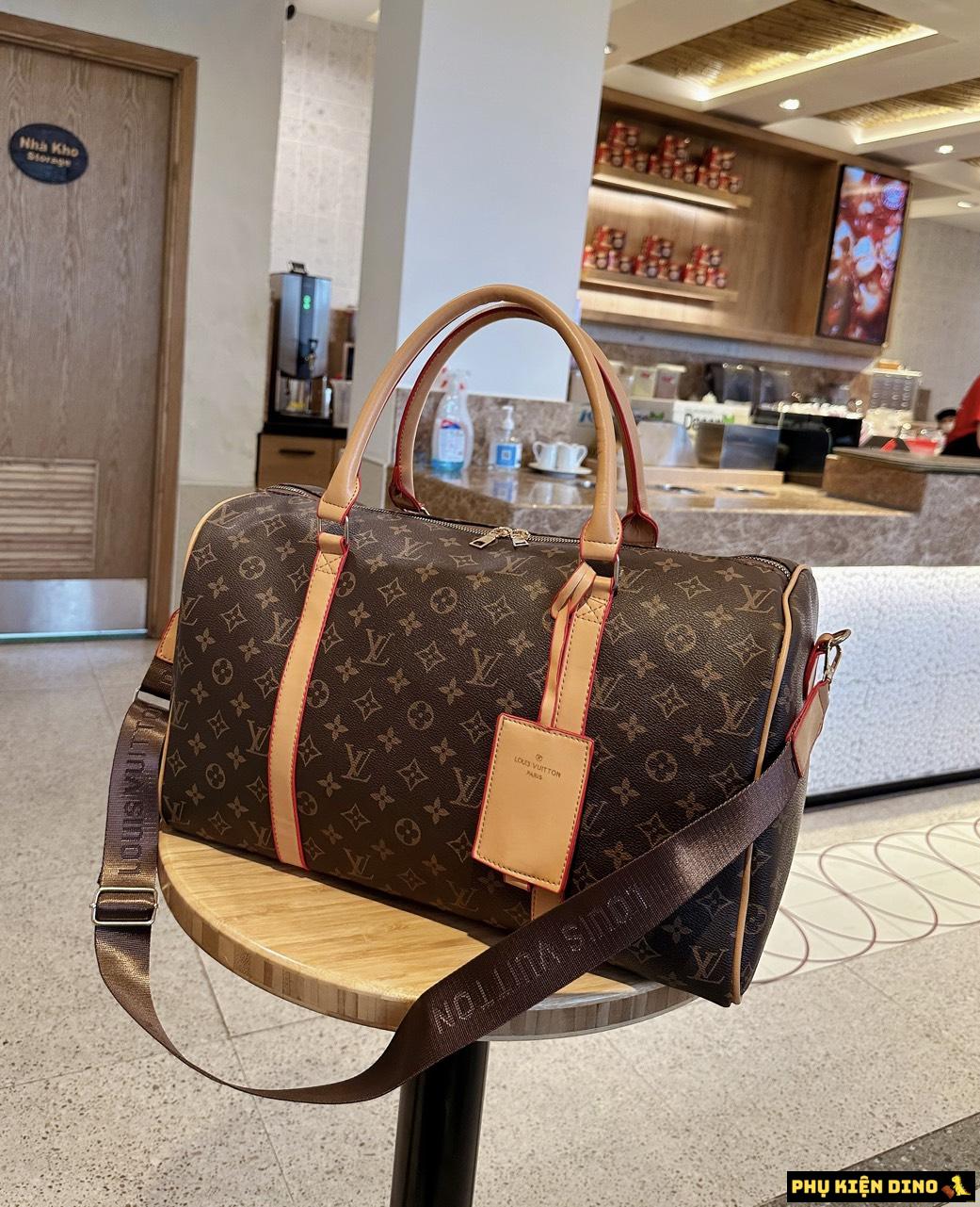 Túi Trống Du Lịch Louis Vuitton LV Monogram Nâu Size 50 4 Túi Trống Du Lịch Louis Vuitton LV