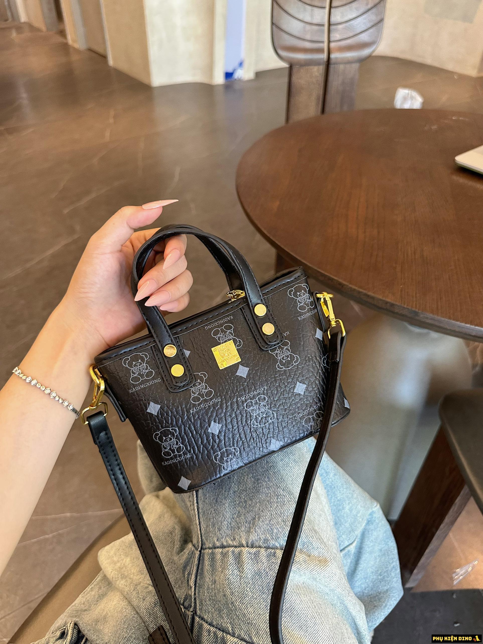 Túi Xách Gấu Có Khóa Kéo Nhiều Màu 7 Túi Xách Gấu Có Khóa Kéo Đen