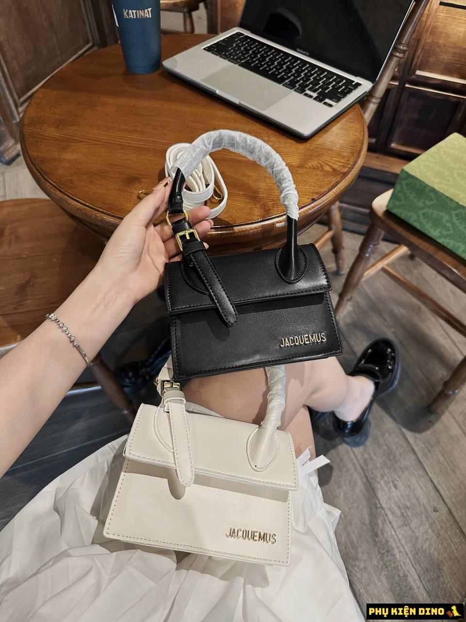 Túi Xách Jacquemus Mini Le Chiquito Moyen Boucle Trắng Đen 1 Túi Xách Jacquemus Mini Le Chiquito Moyen Boucle Trắng Đen