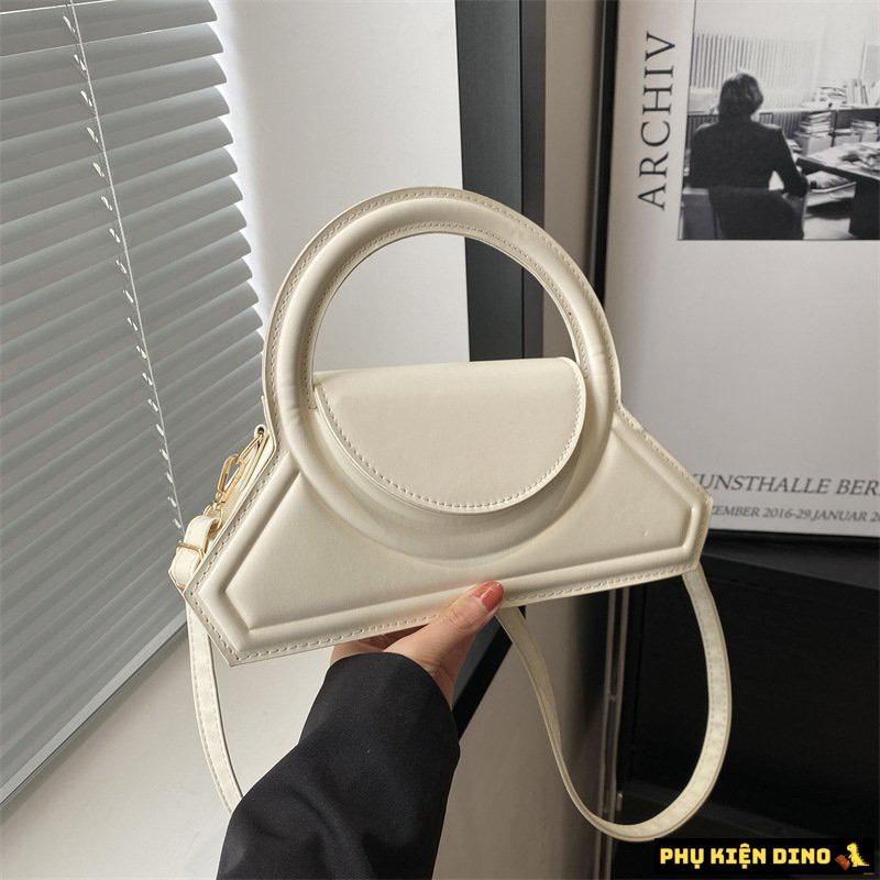 Túi Xách Tay Đeo Chéo Quai Tròn Nội Địa Trung Cao Cấp 14 Túi Xách Tay Đeo Chéo Quai Tròn Màu Trắng