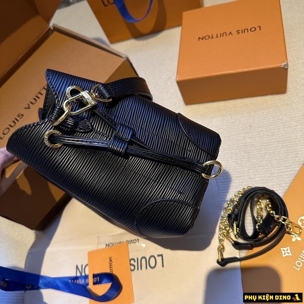 Túi LV Louis Vuitton Leather Neonoe Size 20 Xước Đen Nâu 7 Túi Xách Tay LV Louis Vuitton Size 20 Black