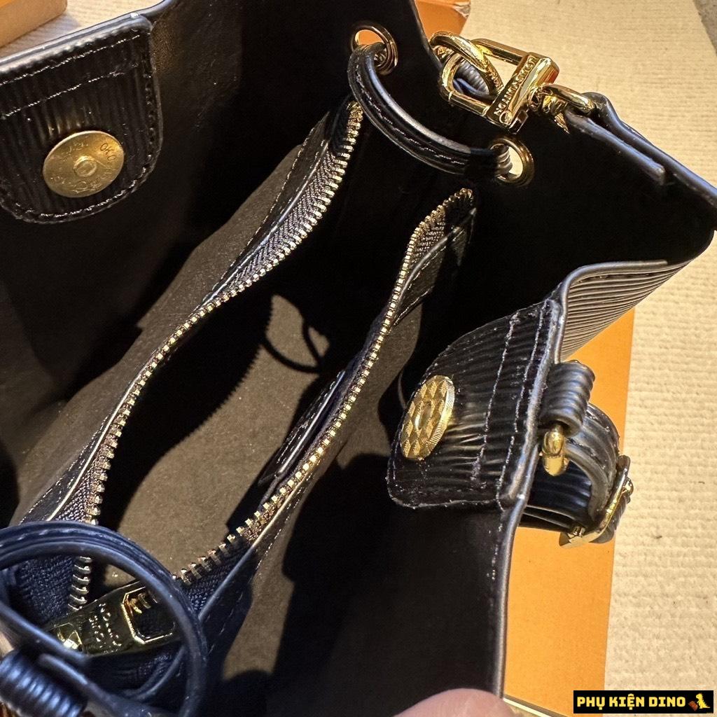 Túi LV Louis Vuitton Leather Neonoe Size 20 Xước Đen Nâu 9 Túi Xách Tay LV Louis Vuitton Size 20 Xước Đen Có khóa kéo