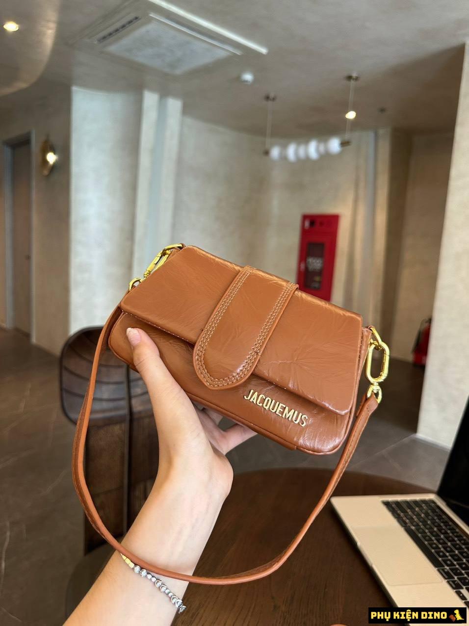 Túi Xách Tay Nữ Jacquemus Le Grand Bambino Đen Nâu Kem 2 Túi Xách Tay Nữ Jacquemus Le Grand Bambino Đen Nâu Kem