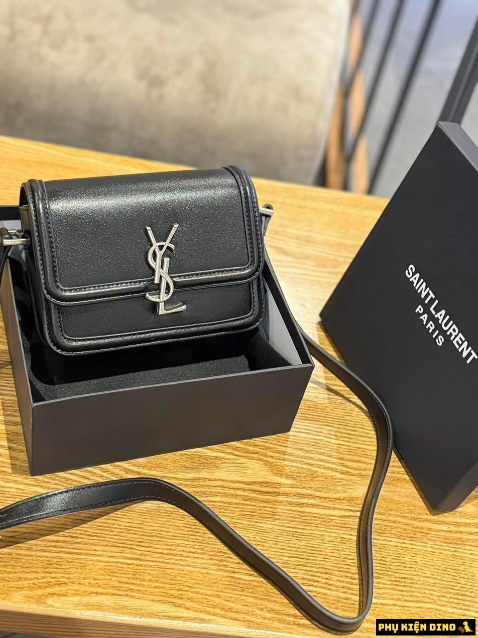 Túi Nữ Saint Laurent YSL Solferino Medium Satchel Black White 6 Túi YSL Solferino Medium Satchel màu Đen Fullbox