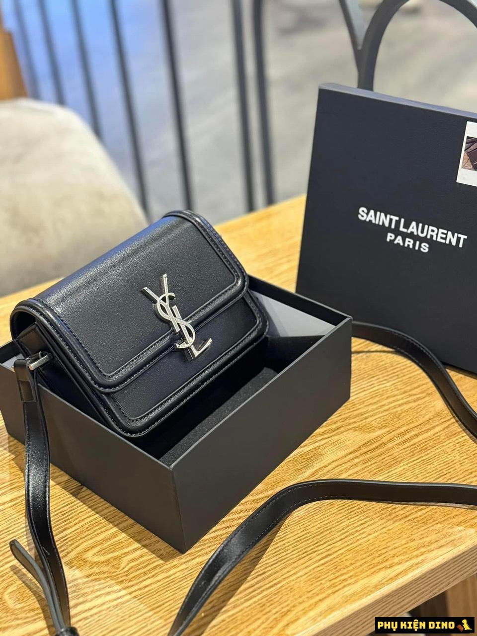 Túi Nữ Saint Laurent YSL Solferino Medium Satchel Black White 5 Túi YSL Solferino Satchel Bag Black