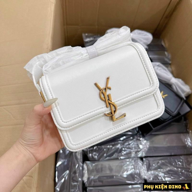 Túi Nữ Saint Laurent YSL Solferino Medium Satchel Black White 3 Túi YSL White Solferino Medium Satchel Bag màu Trắng