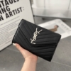 Túi YSL Envelope Woc Calfskin Trắng Đen Khóa Bạc Size 22 16 Túi YSL Woc Màu Đen Khóa Bạc