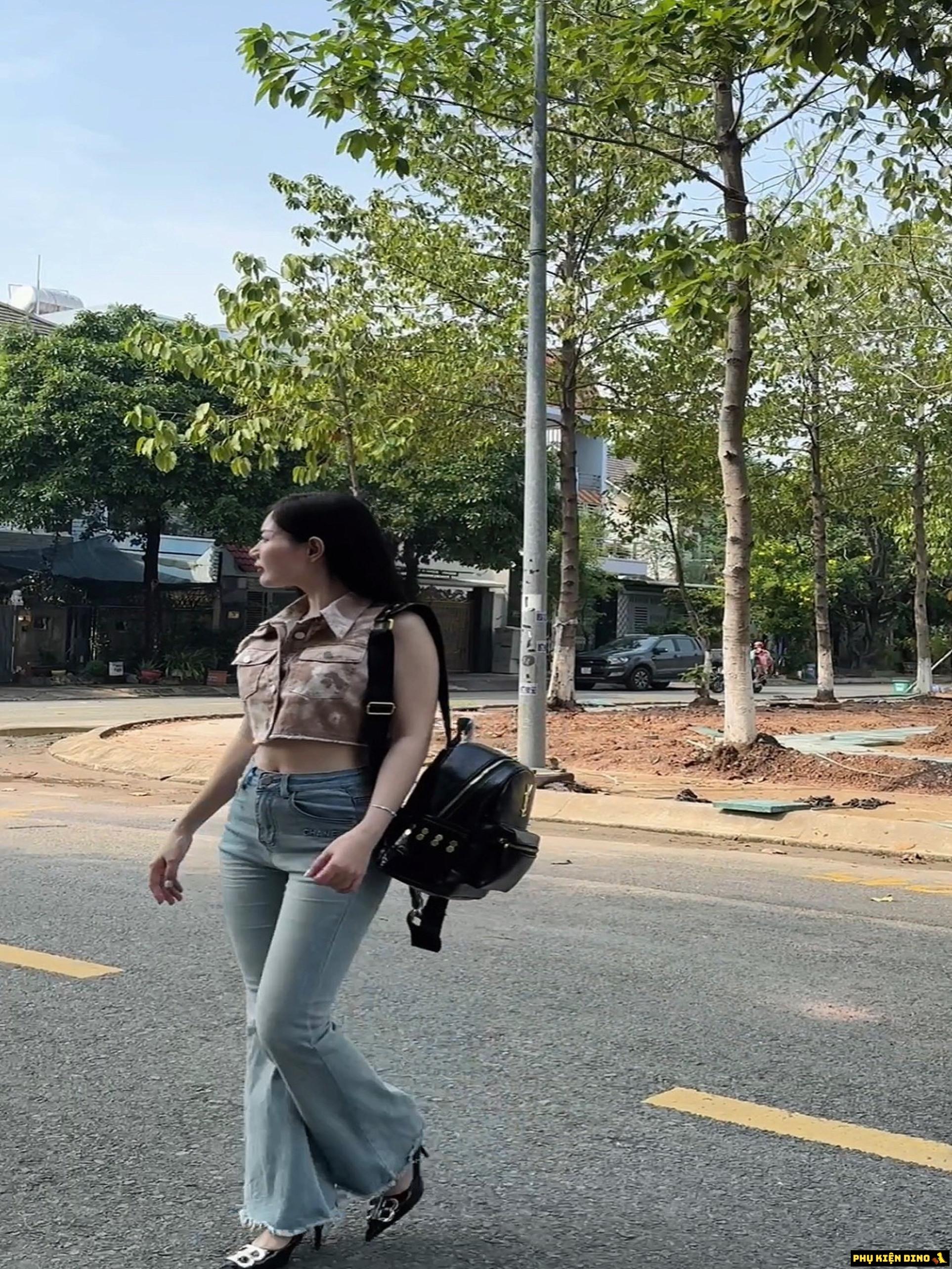 Balo YSL Màu Đen Size 25 Lót Nhung 9 balo ysl black gold