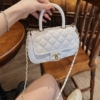 Túi Chanel Giỏ Dáng Bầu Size 19 Ô Trám Trắng Đen 13 Túi Chanel Bầu Góc Size 19 Ô Trám Màu Trắng