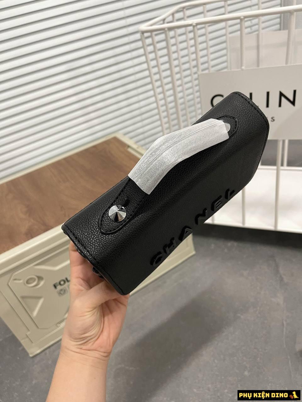 Túi Chanel Màu Đen Size 20 Xích Đen 9 tui chanel black mau den