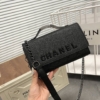 Túi Chanel Màu Đen Size 20 Xích Đen